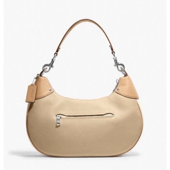 New Coach CH508 Mara Hobo Pebble Leather Shoulder bag Sandy Beige Multi - Picture 6 of 6